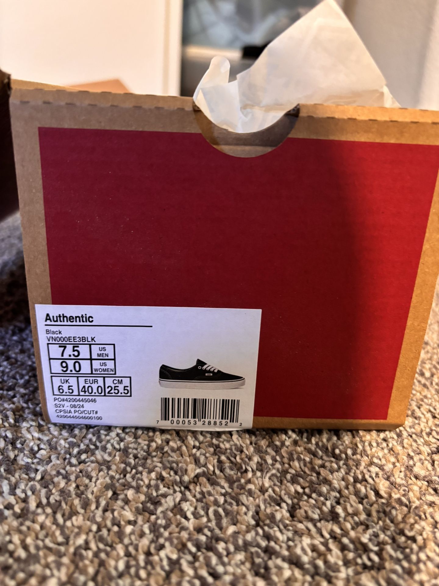 Authentic Vans 7.5 In Men’s
