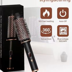 Thermal Brush Ceramic Ionic Curling Brush 1.5 Inch Heated Curling Iron Volumizer