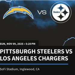 (3) TICKETS CHARGERS VS STEELERS 