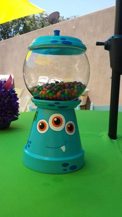 Monster Theme Terracotta Candy Jar