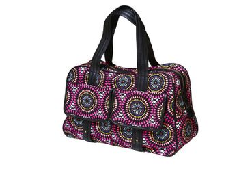 Pink And Black Kaleidoscope Duffel Bag