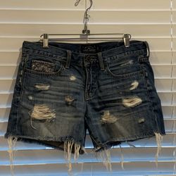 Lucky Brand "The cutoff" distressed high rise shorts sz 6/28