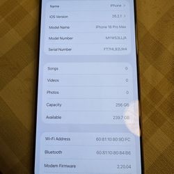 iPhone 16 Pro Max 256gb 