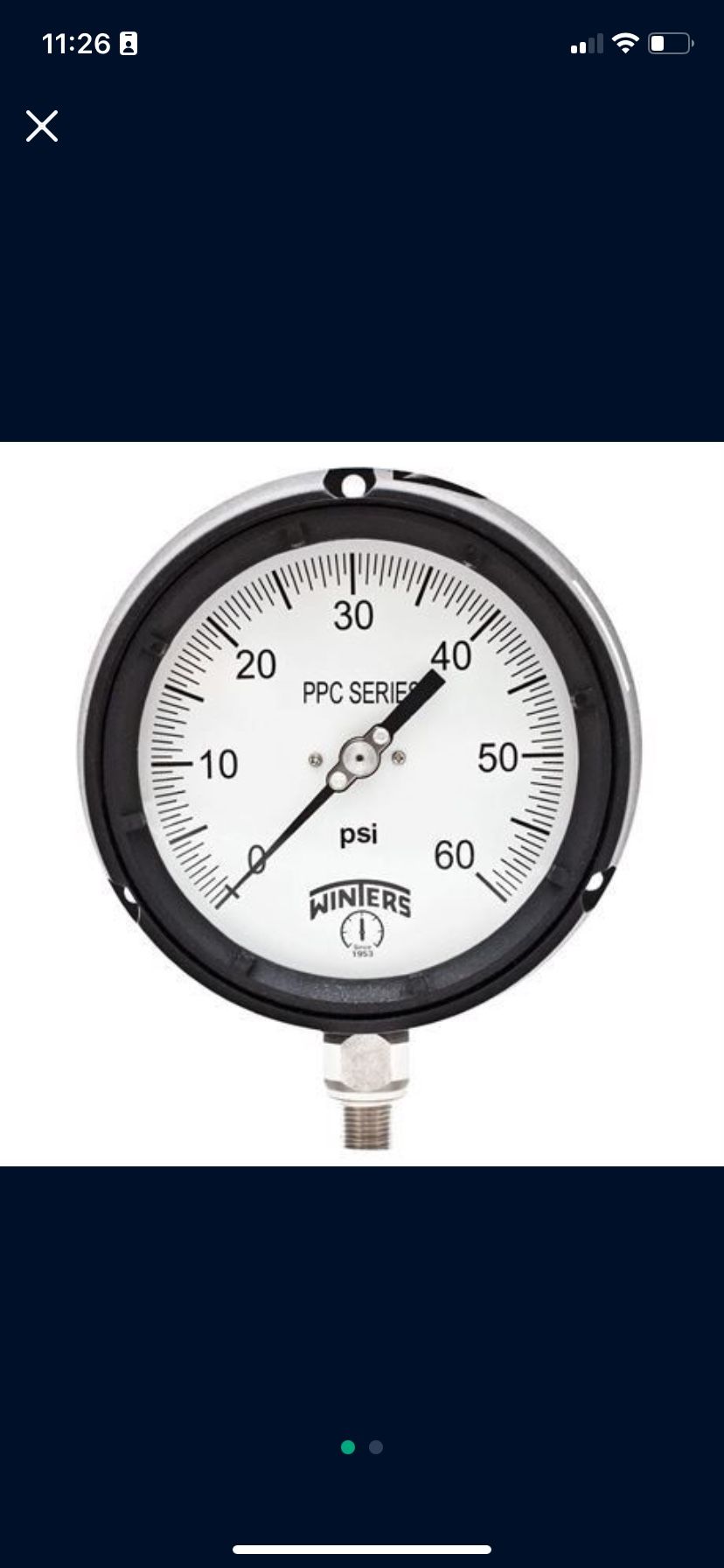 Winters PPC Series Phenolic Single Scale Process Pressure Gauge with Stainless S MSRP: $125.32