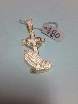 Sterling silver...'cz.Gold over .925