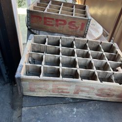 vintage pepsi cola crates