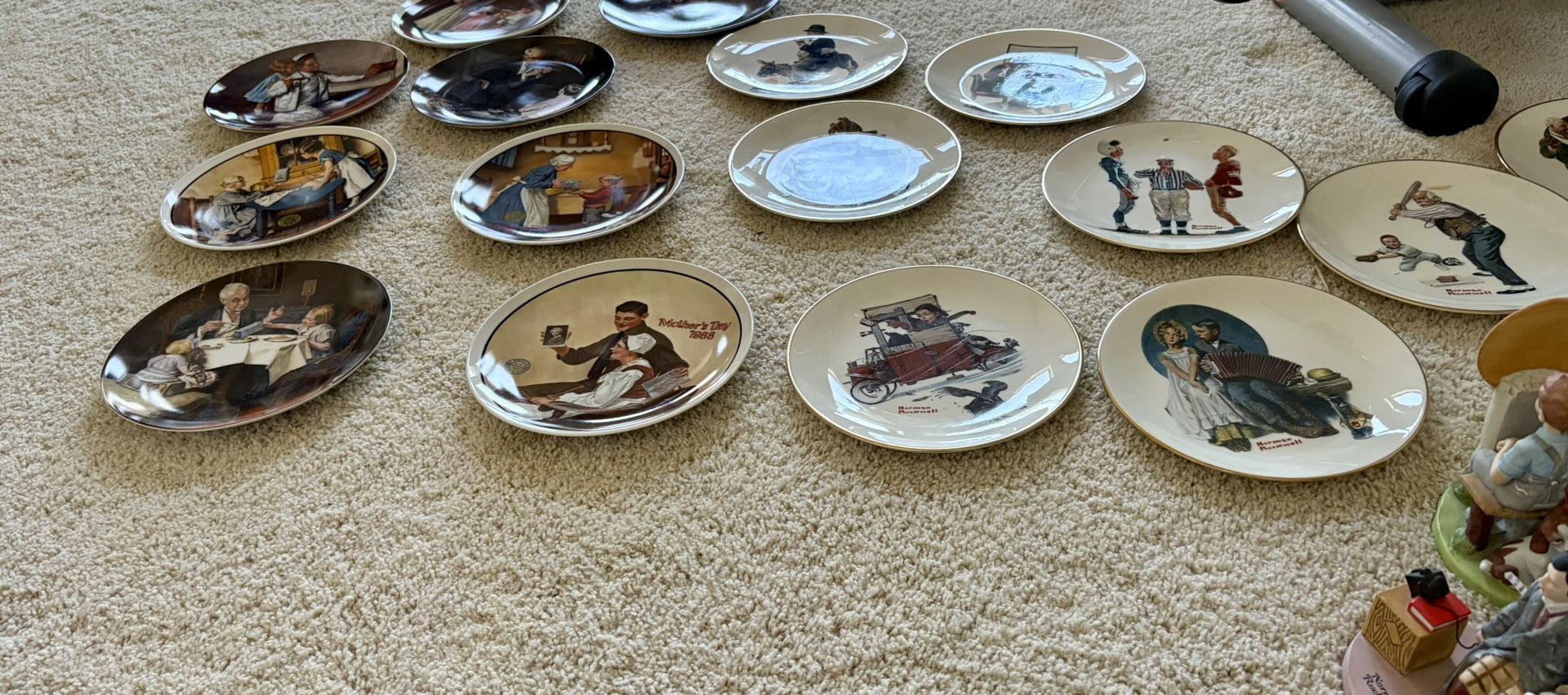 Norman Rockwell plates and statues for free