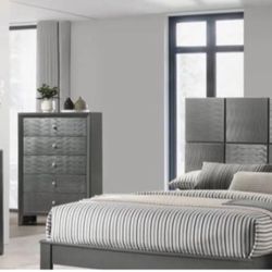 Wayfair Modern Gray Panel Bedroom Set