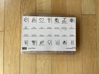 Stampin Up Good Times Set Of 28 Wood Mounted Rubber Stamp Set 2003 