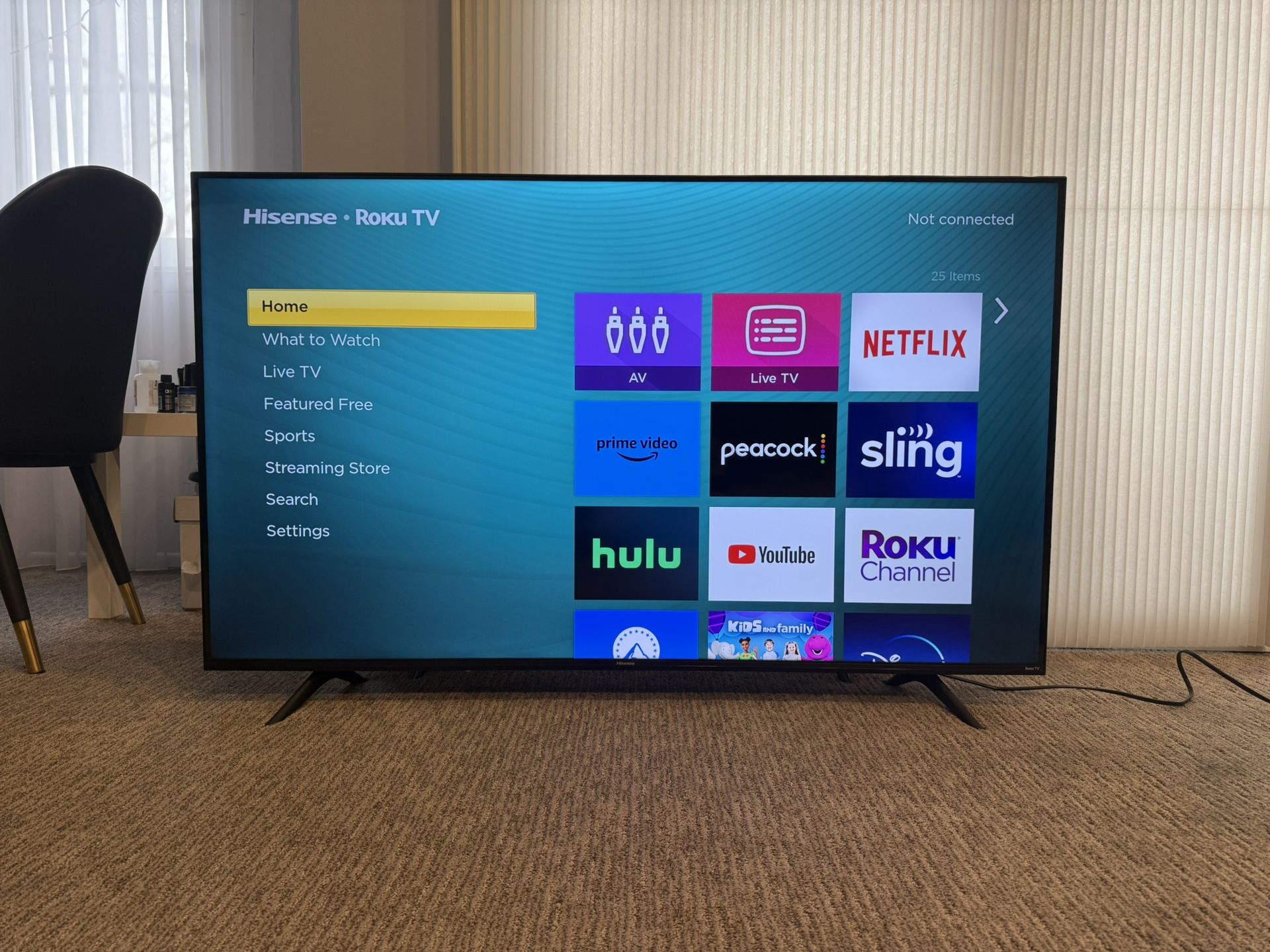 Hisense 58” Roku Smart TV — Great Condition! Model: 58R6E3