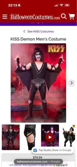 KISS adult plus size demon costume