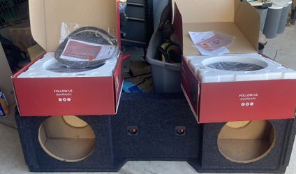 POLK AUDIO MM1 12” SUBS AND BOX 99 - 07 GM Extended Cab