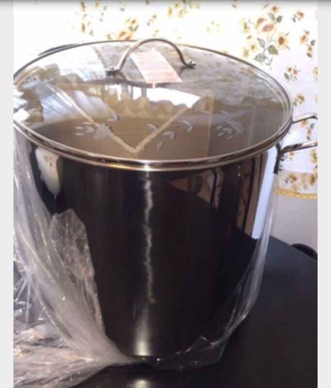 NEW Princess House Stainless Steel 50 Qt Stock Pot w/ lid