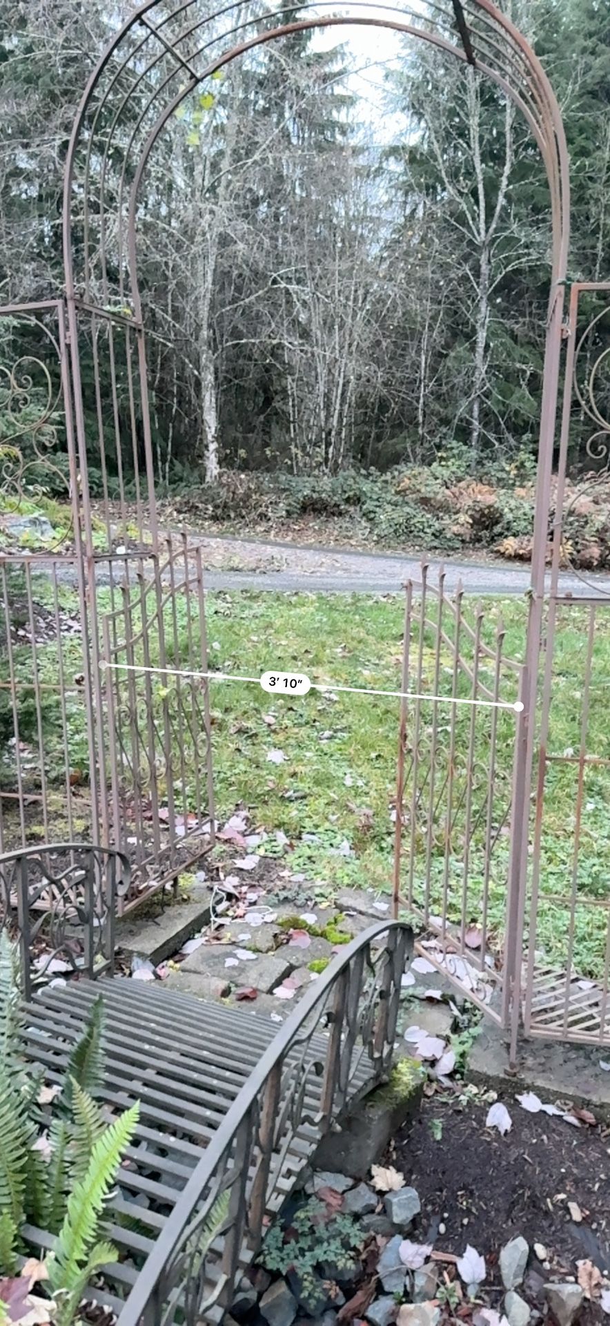 Metal Bridge, Arbor And gate