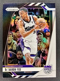 De'Aaron Fox Black White Panda Holo SP 2024-25 Panini Prizm #58 Sacramento Kings