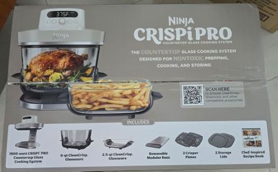 Brand new Ninja Crispi Pro Glass Air Fryer, 6-in-1, Bone Color
Model AS101LG