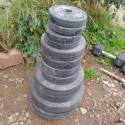 Plastic Weights 120lbs 1in Hole