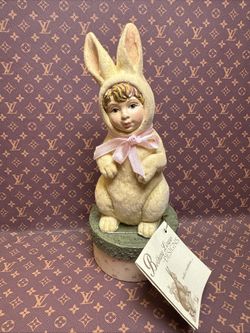 Bethany Lowe Little Girl Dressed as a Bunny Vintage Collectible 