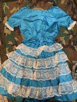 Turquoise Dress For Catrina Costume