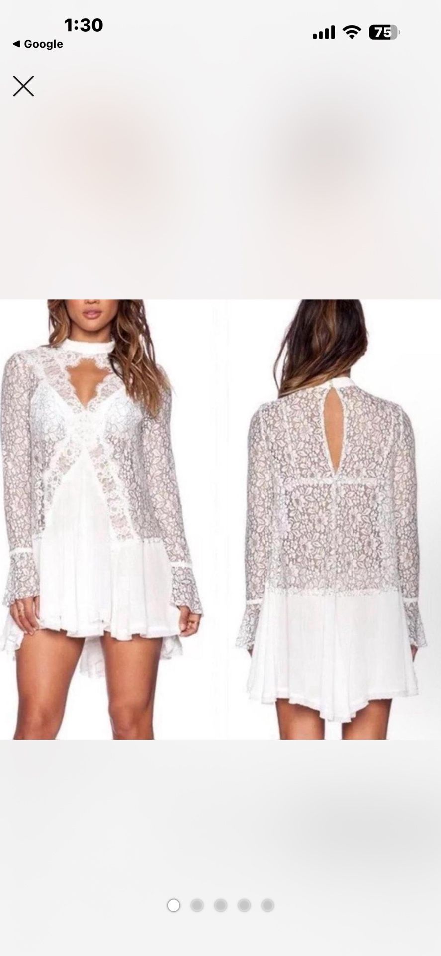 Free People Tell Tale Lace Tunic Dress