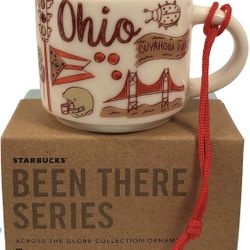 Ohio Starbucks Been There Collection Ceramic Coffee Demitasse Ornament Mug 2 o