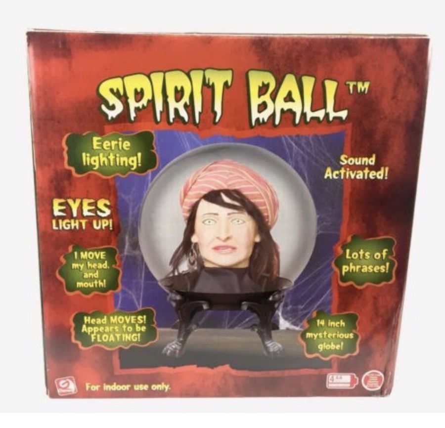 Halloween Gemmy Spirit Ball Fortune Teller Gypsy Animated Talking Sound Activate