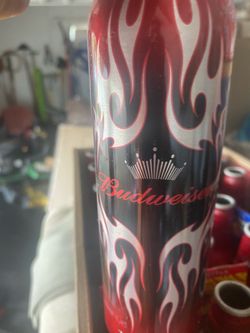 Empty Budweiser beer bottles