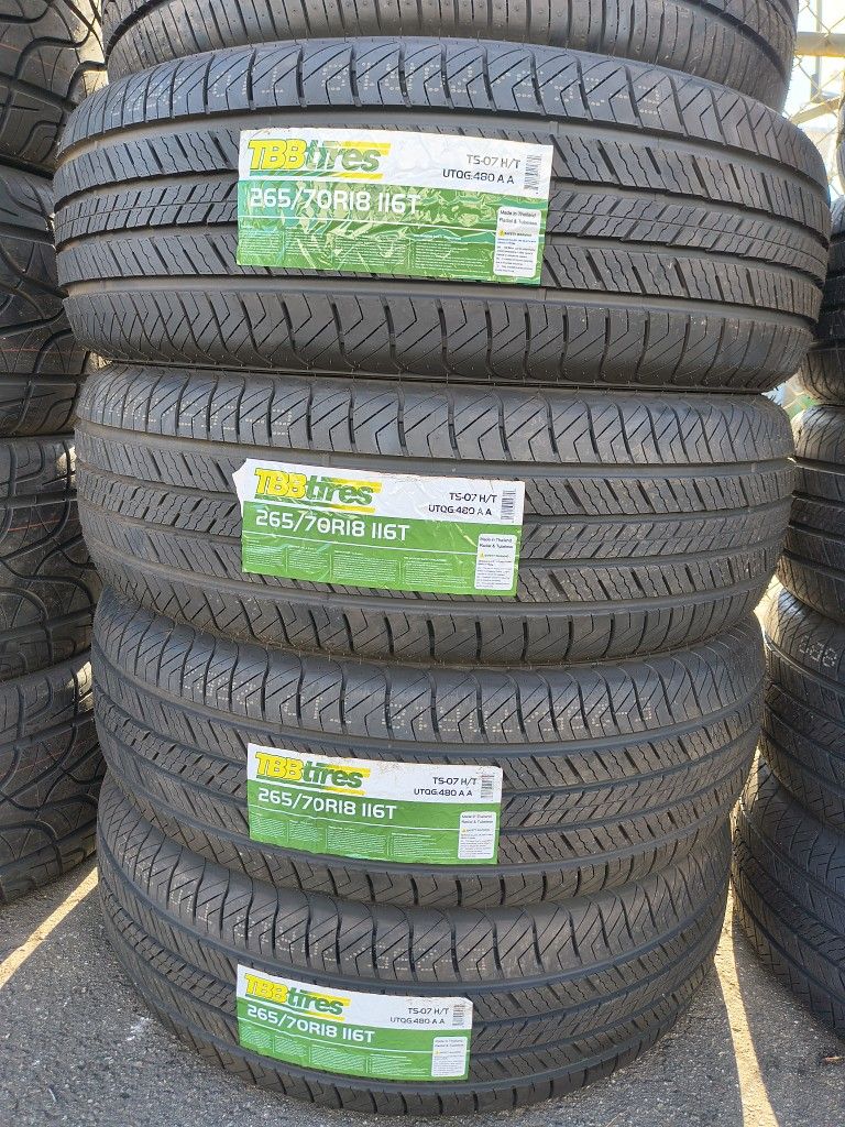 265/70/18 New Tires Set Of 4 Tbb Installed And Balanced Set De 4 Llantas Nuevas Instaladas Y Balanceadas