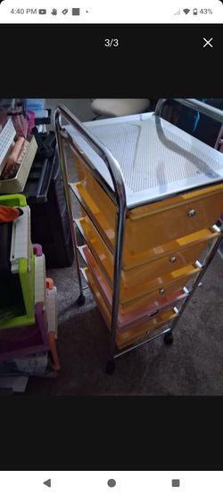 Storage cart with wheels