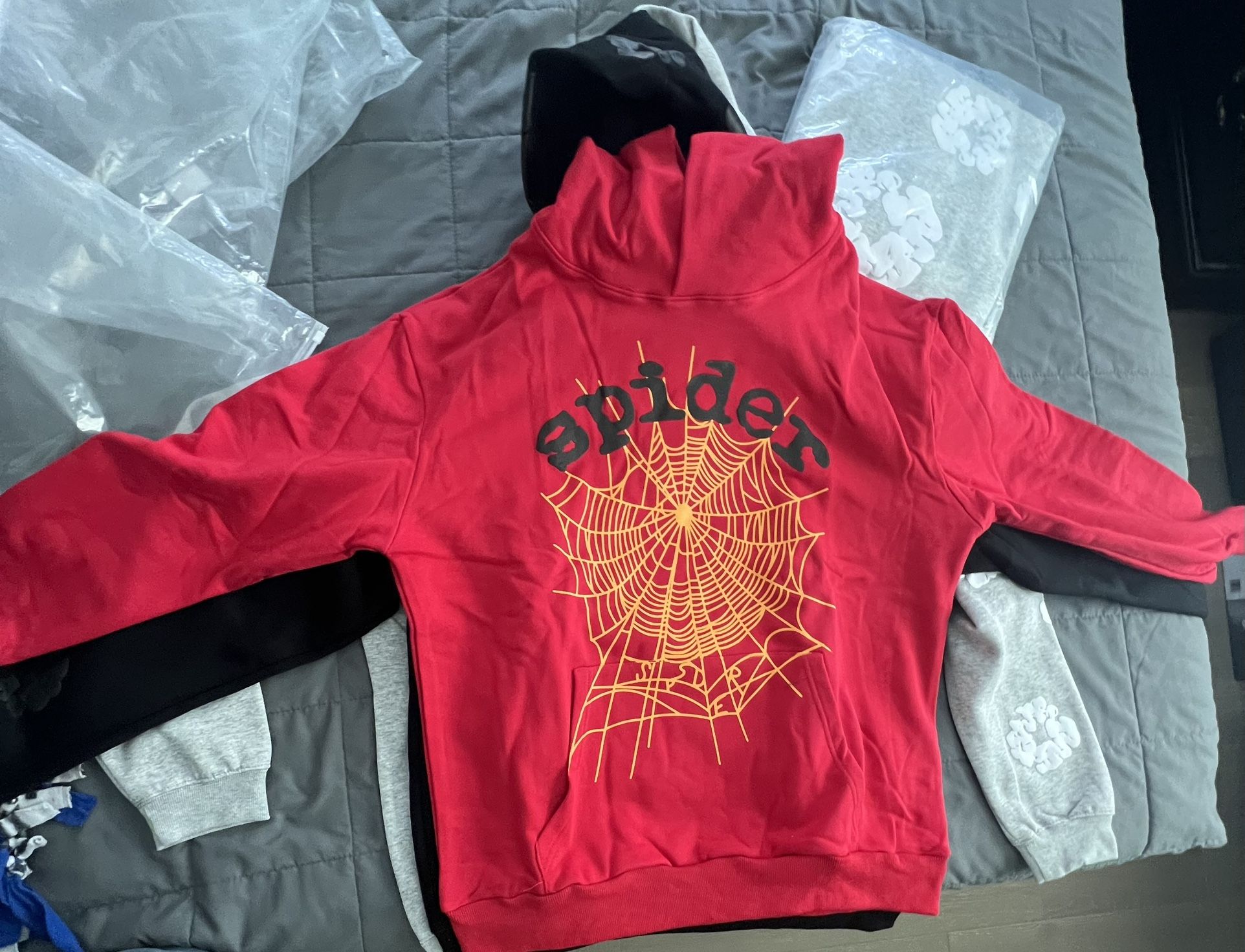 New Red Sp5der Hoodie