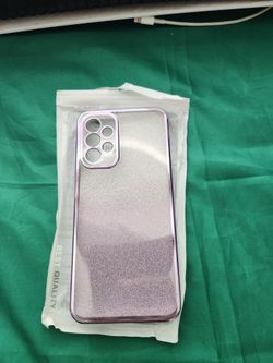 Glitter samsung galaxy A23 G5 Phone Case Purple Silver