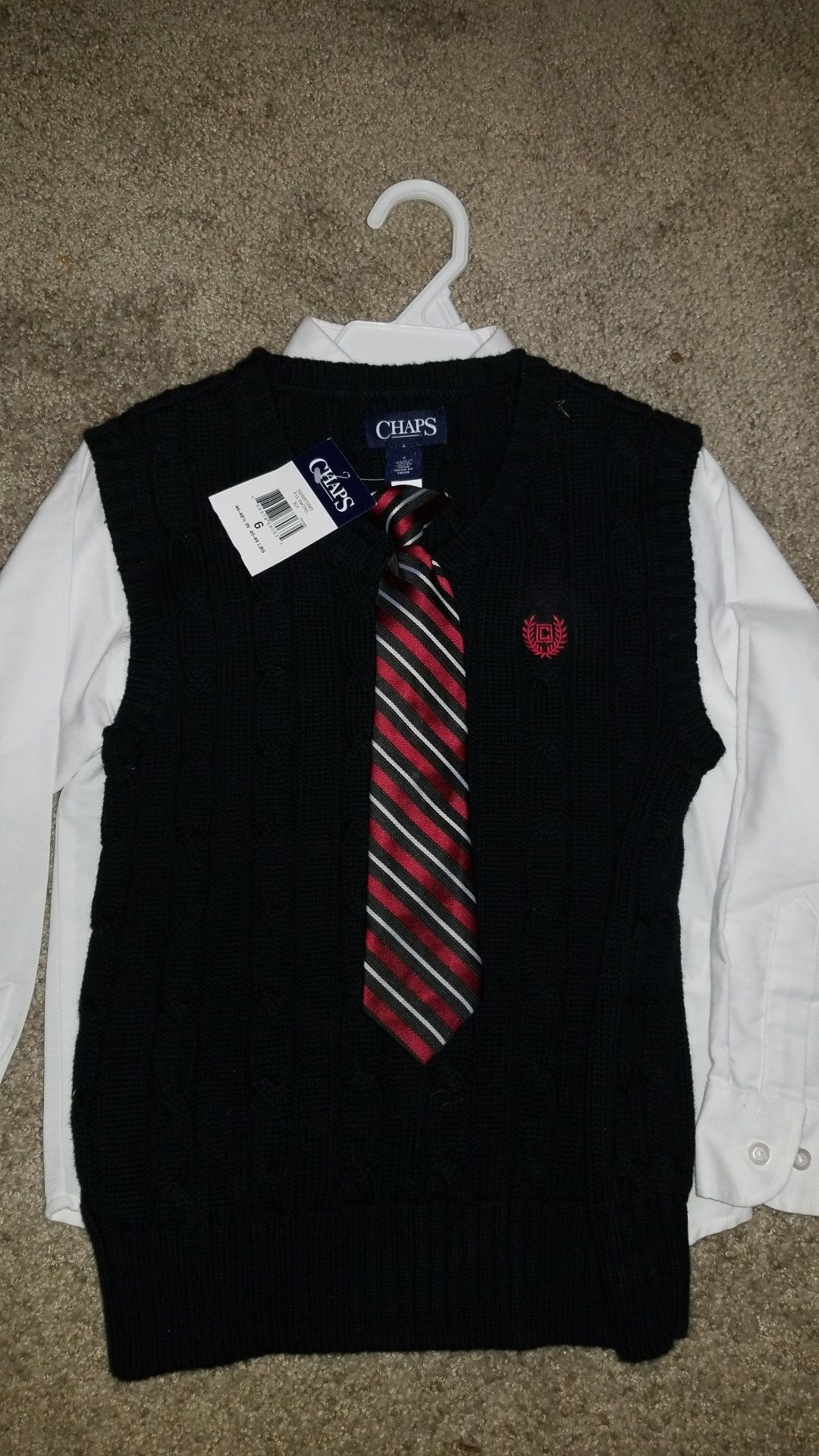 Name brand Boys Size 6 sweaters, shirts and tie