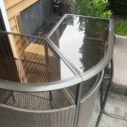 Indoor Outdoor Bar withTwo Chairs
