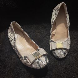 Cole Hann Snakeskin Ballet Flats 