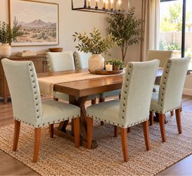 Set of 6 Beautiful Upholstered Dining/Accent Chairs (ONLY CHAIRS)