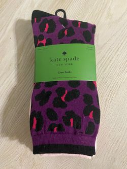 One (1) New Kate Spade 3 Pack Crew Socks Shoe Size 4-10 - Choice Of Design