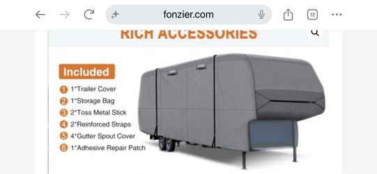 Fonzier Heavy Duty 5th Wheel RV Cover