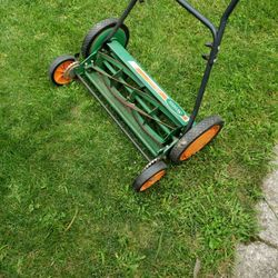 Scott manual lawn online mower