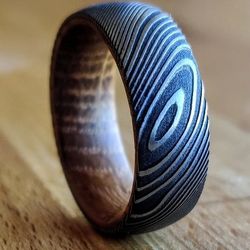 THORUM THE MURAKAMI Blue and Silver Bold Steel Men's Ring