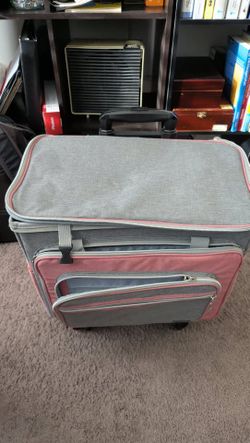 FINESUN Rolling Tote Bag - Grey & Pink