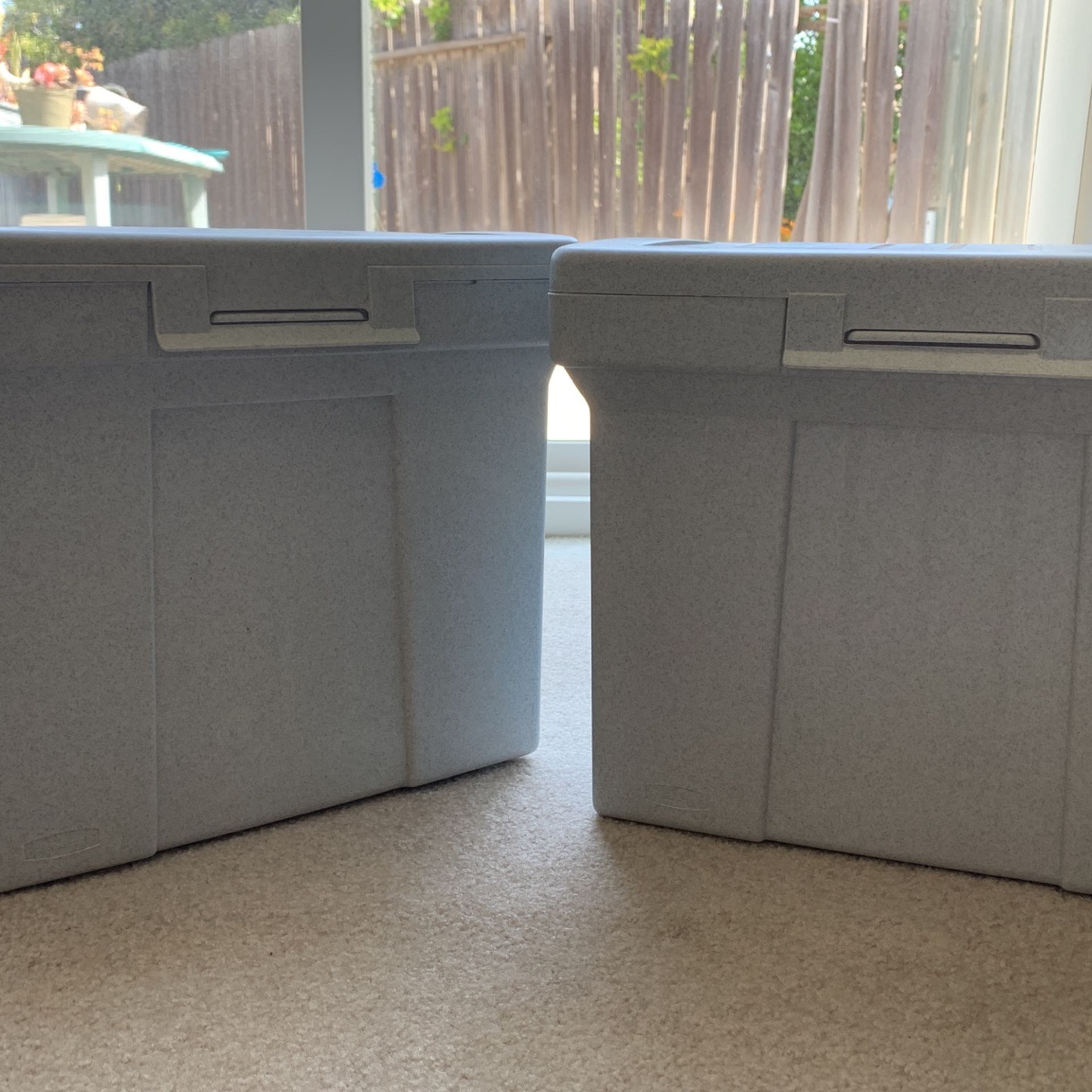 Rubbermaid Heavy Duty Portable Plastic File Boxes With Hanging Letter Rails
