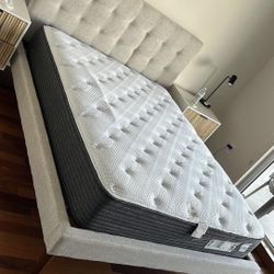 West elm  Queen Bed + Matress