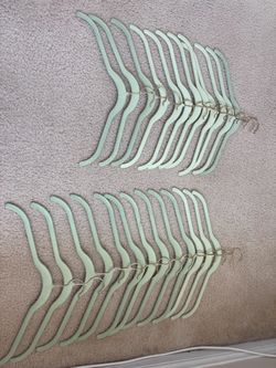 Fabric covered hangers - light green