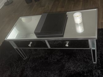 Mirrored glass coffee table