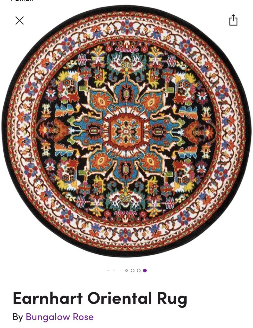 Circle Area Rug, Wayfair, Earnhart Oriental Rug
