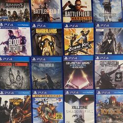 PlayStation 4 Games and Accessories. Message For Individual Prices. 