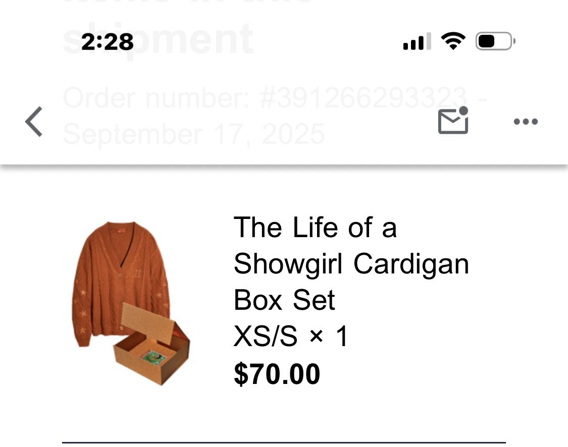 Taylor Swift Life Of A Showgirl Cardigan Size Medium 