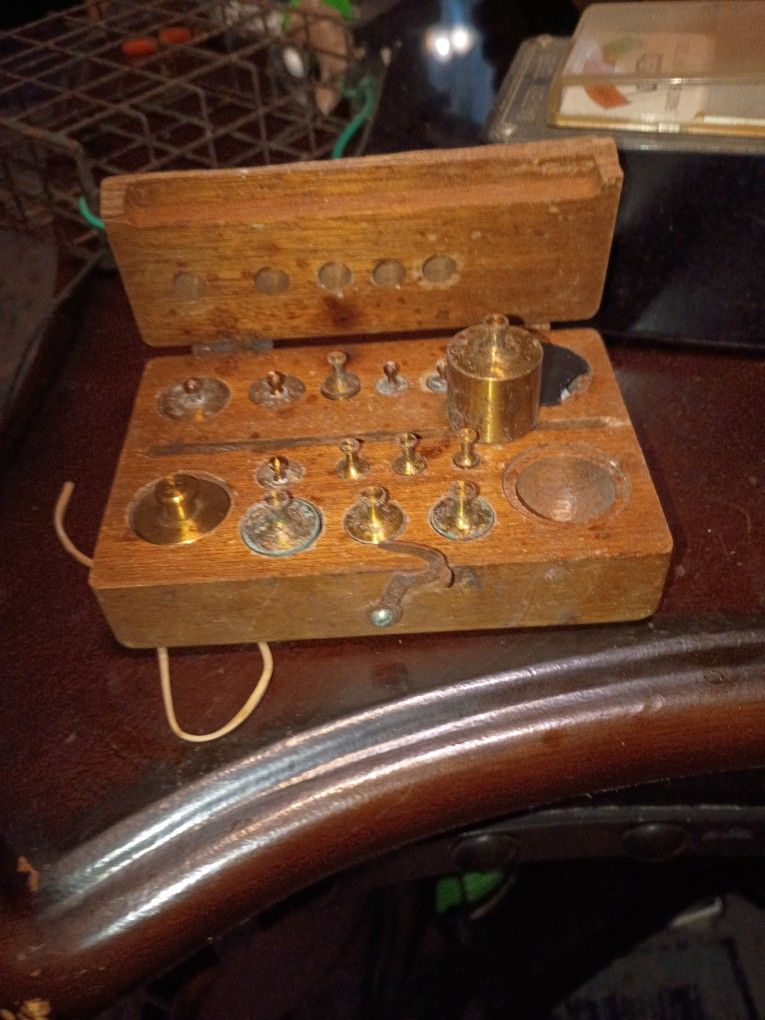 Antique Christian Becker's Trojan Balance Complete Weight Set