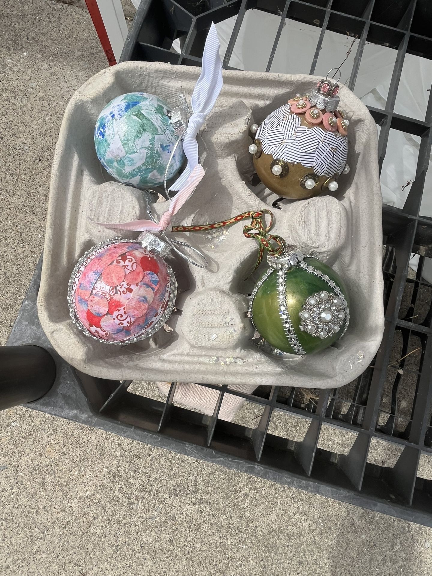 Handmade Christmas Ornaments. For 4