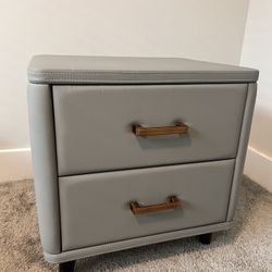 Nightstand -Joangle 2 Drawer, Gray
